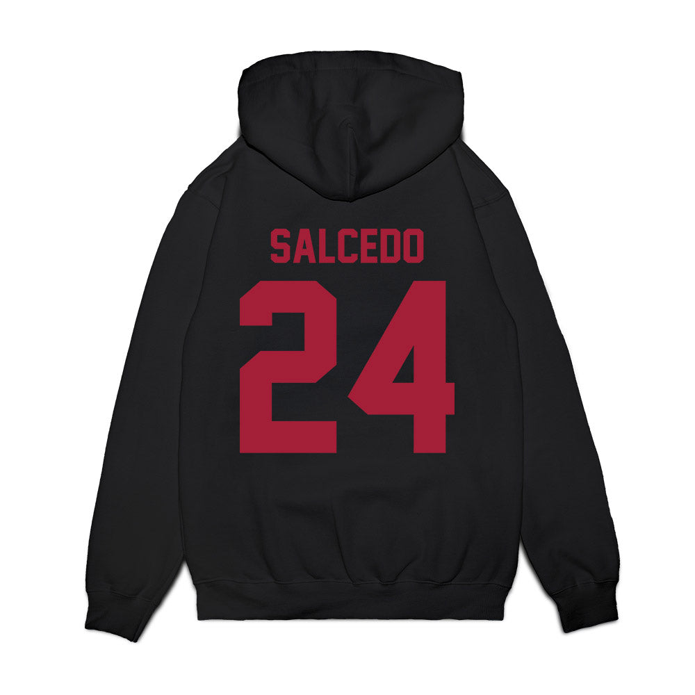 WSU - NCAA Football : Ryan Salcedo - Vintage Helmet Premium Hooded Sweatshirt-1