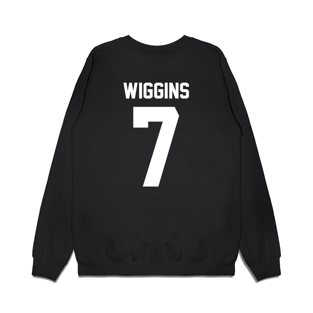 Virginia Tech - NCAA Football : Chanz Wiggins - Vintage Helmet Premium Crewneck Sweatshirt-1