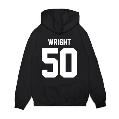 Virginia Tech - NCAA Football : Nathaniel Wright - Vintage Helmet Premium Hooded Sweatshirt-1