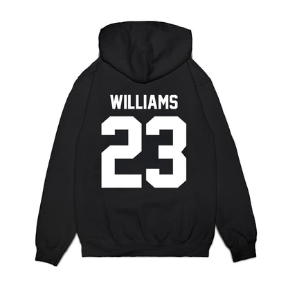 Virginia Tech - NCAA Football : Thomas Williams - Vintage Helmet Premium Hooded Sweatshirt-1