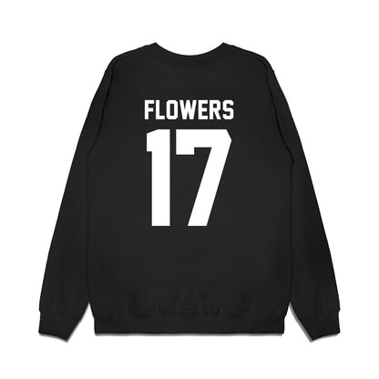 Virginia Tech - NCAA Football : Tyson Flowers - Vintage Helmet Premium Crewneck Sweatshirt-1