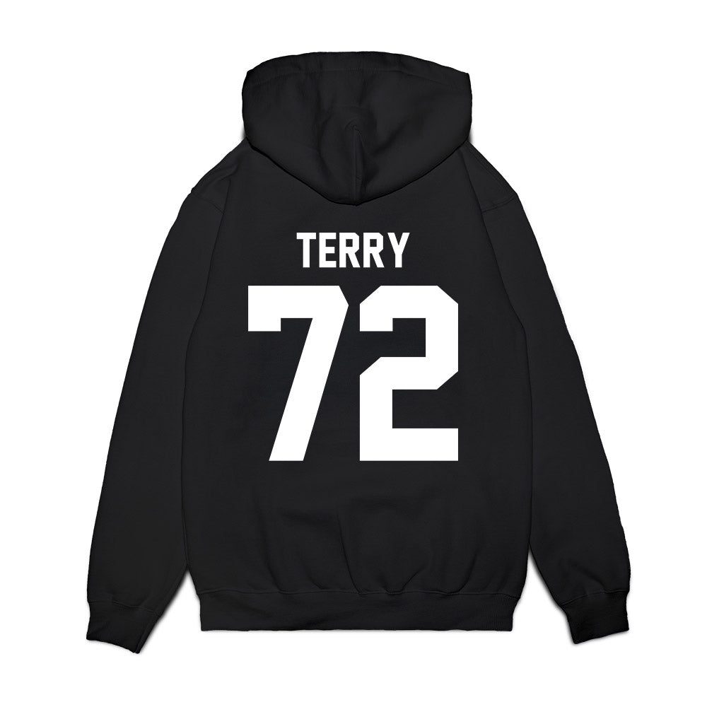 Virginia Tech - NCAA Football : Justin Terry - Vintage Helmet Premium Hooded Sweatshirt-1