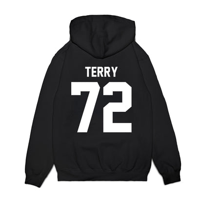 Virginia Tech - NCAA Football : Justin Terry - Vintage Helmet Premium Hooded Sweatshirt-1