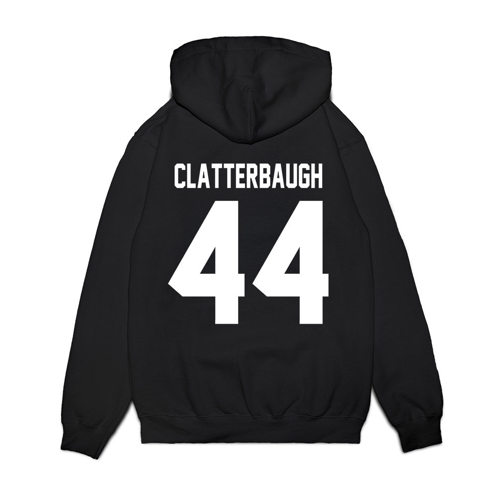 Virginia Tech - NCAA Football : Brett Clatterbaugh - Vintage Helmet Premium Hooded Sweatshirt-1