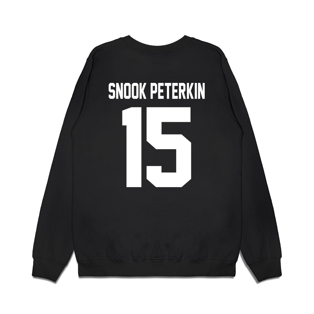 Virginia Tech - NCAA Football : Shamarius "Snook" Peterkin - Vintage Helmet Premium Crewneck Sweatshirt-1