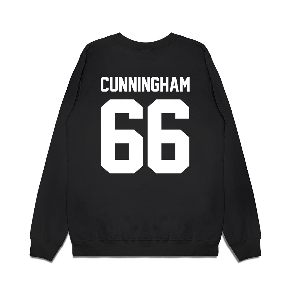 Virginia Tech - NCAA Football : Montavious Cunningham - Vintage Helmet Premium Crewneck Sweatshirt-1