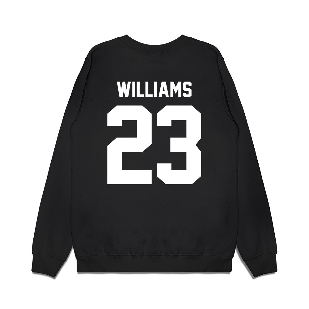 Virginia Tech - NCAA Football : Thomas Williams - Vintage Helmet Premium Crewneck Sweatshirt-1