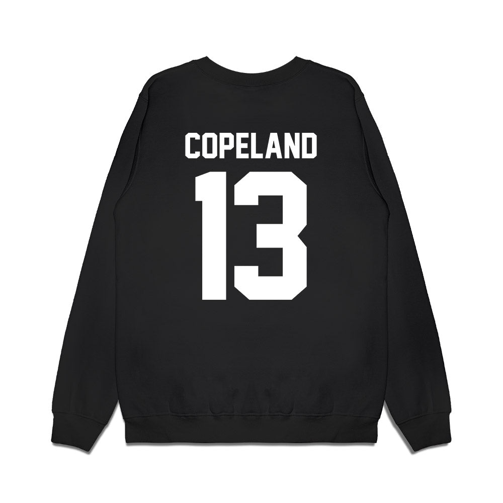 Virginia Tech - NCAA Football : Kemari Copeland - Vintage Helmet Premium Crewneck Sweatshirt-1