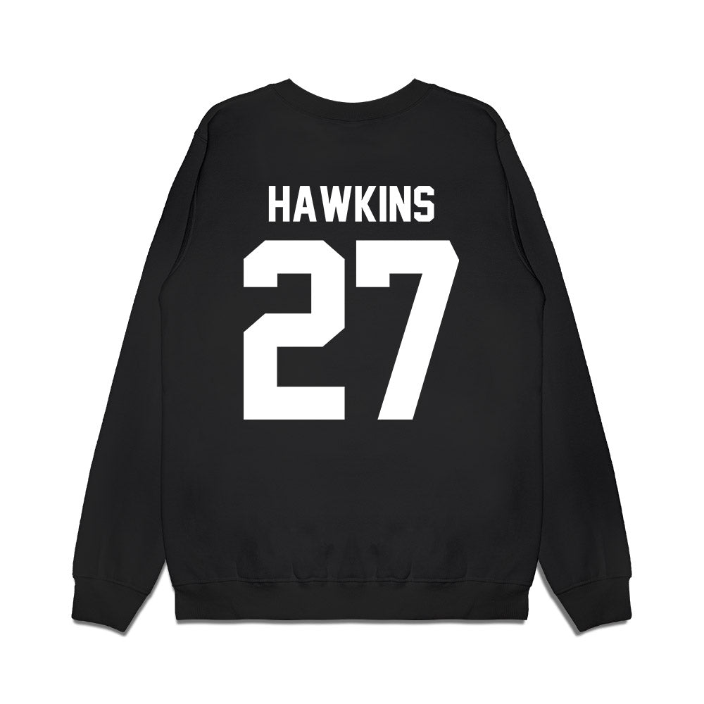 Virginia Tech - NCAA Football : Marcellous Hawkins - Vintage Helmet Premium Crewneck Sweatshirt-1