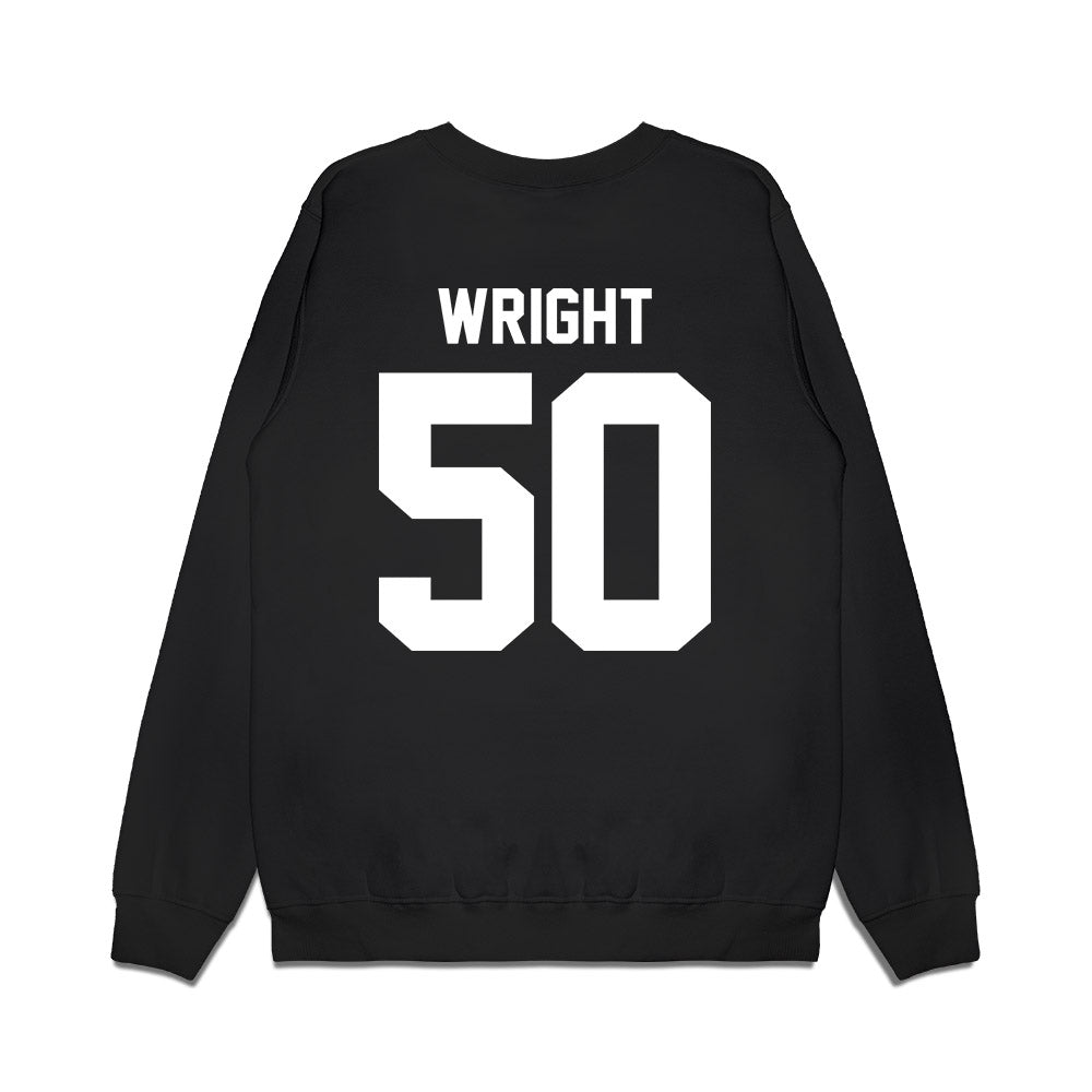 Virginia Tech - NCAA Football : Nathaniel Wright - Vintage Helmet Premium Crewneck Sweatshirt-1