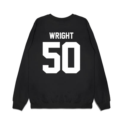 Virginia Tech - NCAA Football : Nathaniel Wright - Vintage Helmet Premium Crewneck Sweatshirt-1