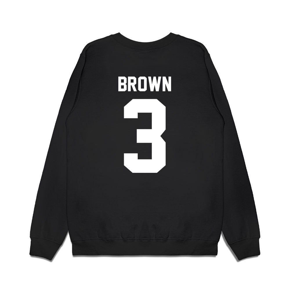 Virginia Tech - NCAA Football : Que'Sean Brown - Vintage Helmet Premium Crewneck Sweatshirt-1