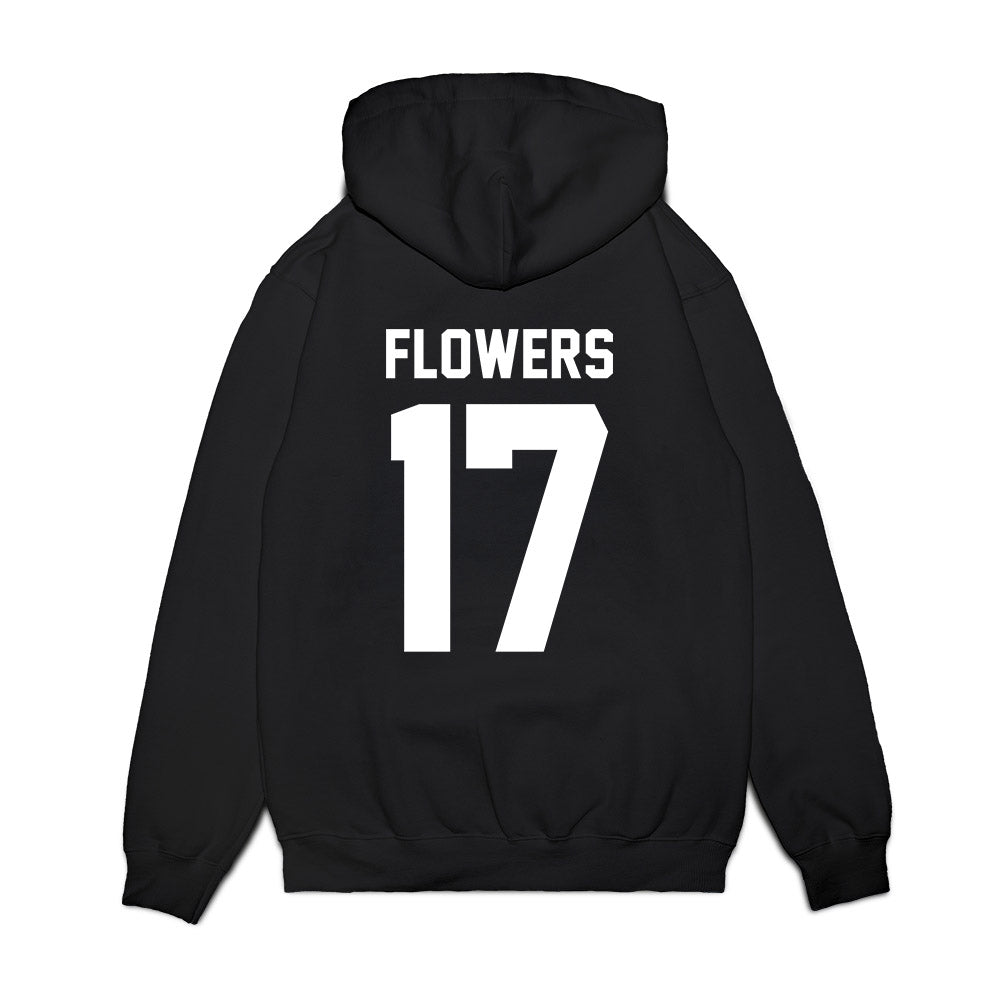 Virginia Tech - NCAA Football : Tyson Flowers - Vintage Helmet Premium Hooded Sweatshirt-1