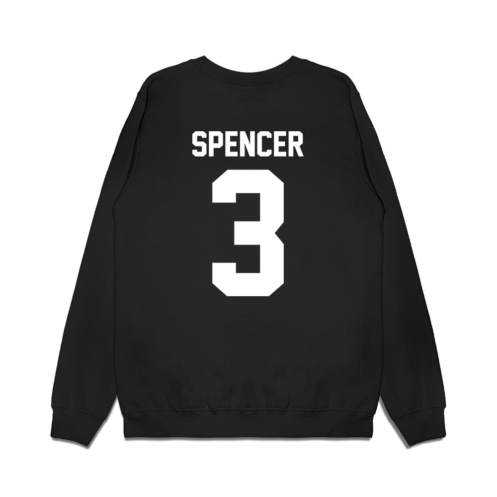 Virginia Tech - NCAA Football : Kaleb Spencer - Vintage Helmet Premium Crewneck Sweatshirt-1