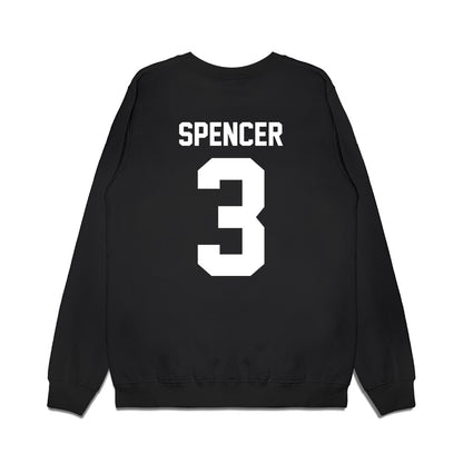 Virginia Tech - NCAA Football : Kaleb Spencer - Vintage Helmet Premium Crewneck Sweatshirt-1