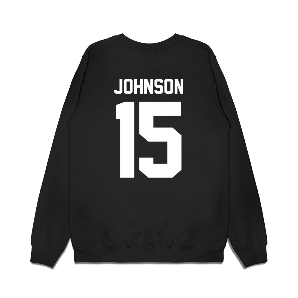 Virginia Tech - NCAA Football : Brennan Johnson - Vintage Helmet Premium Crewneck Sweatshirt-1