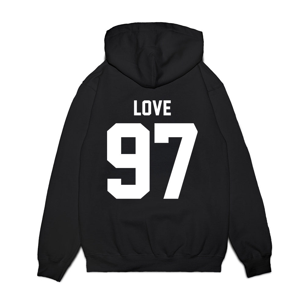 Virginia Tech - NCAA Football : John Love - Vintage Helmet Premium Hooded Sweatshirt-1