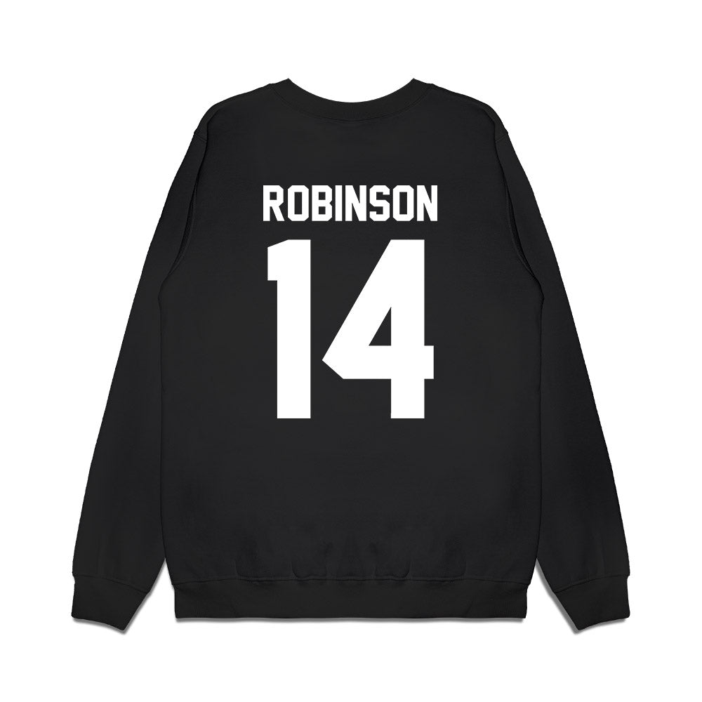 Virginia Tech - NCAA Football : Sheldon Robinson - Vintage Helmet Premium Crewneck Sweatshirt-1