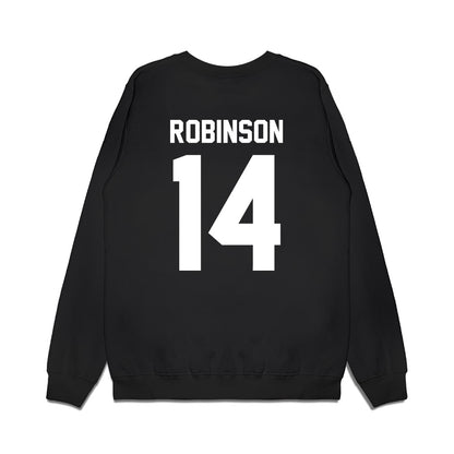 Virginia Tech - NCAA Football : Sheldon Robinson - Vintage Helmet Premium Crewneck Sweatshirt-1