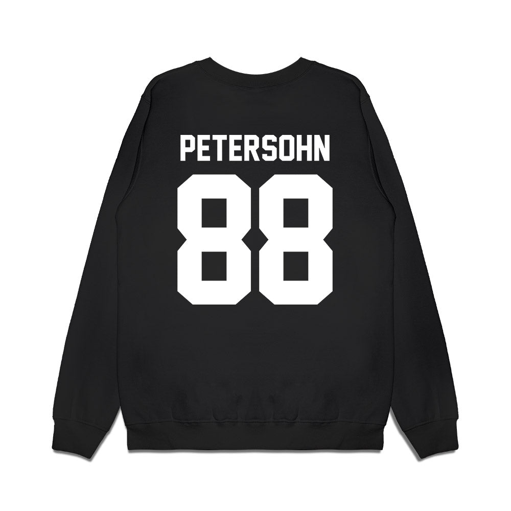 Virginia Tech - NCAA Football : Pierce Petersohn - Vintage Helmet Premium Crewneck Sweatshirt-1