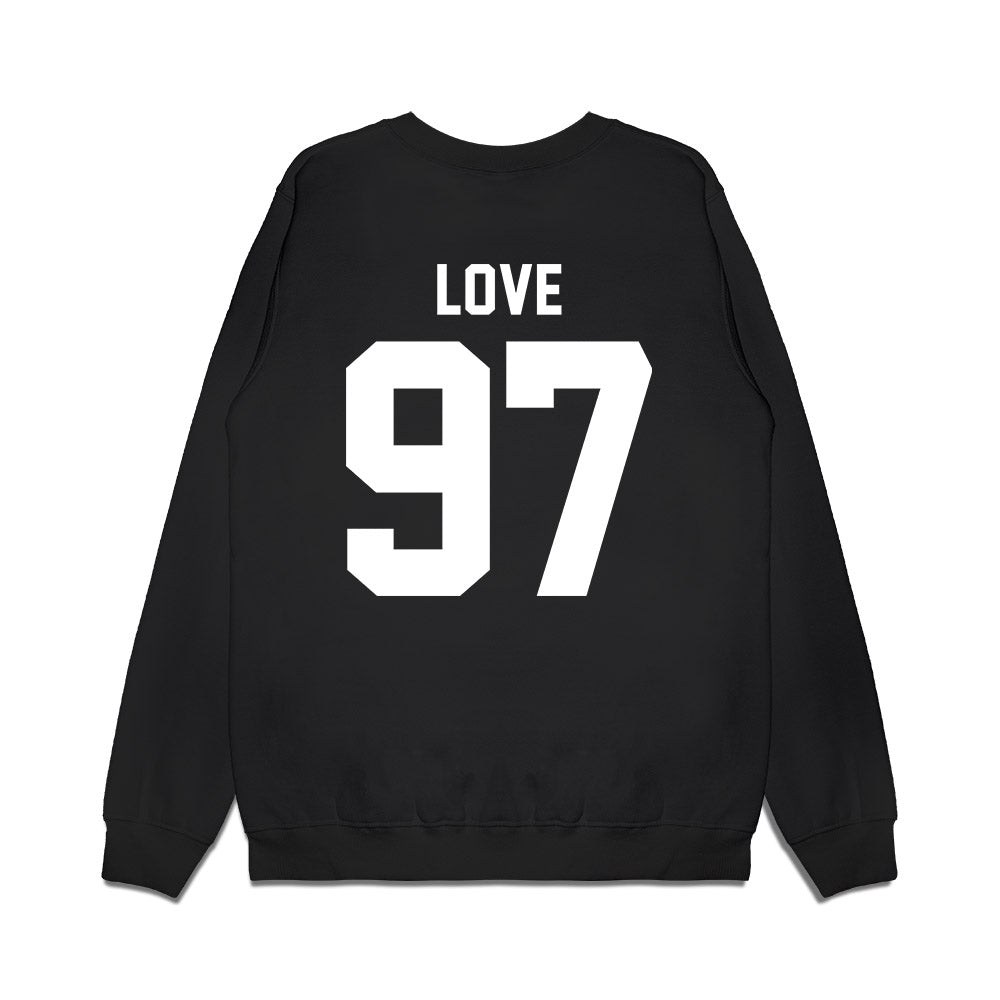 Virginia Tech - NCAA Football : John Love - Vintage Helmet Premium Crewneck Sweatshirt-1