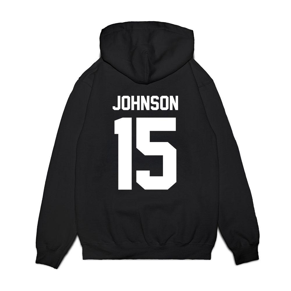 Virginia Tech - NCAA Football : Brennan Johnson - Vintage Helmet Premium Hooded Sweatshirt-1
