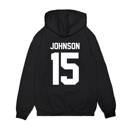 Virginia Tech - NCAA Football : Brennan Johnson - Vintage Helmet Premium Hooded Sweatshirt-1