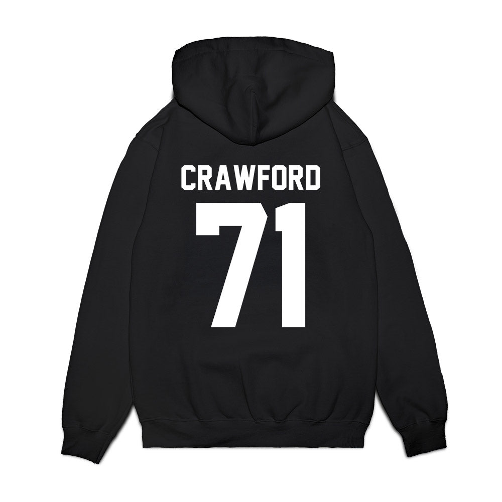 Virginia Tech - NCAA Football : Gavin Crawford - Vintage Helmet Premium Hooded Sweatshirt-1