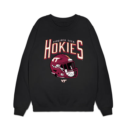 Virginia Tech - NCAA Football : Keylen Adams - Vintage Helmet Premium Crewneck Sweatshirt-0
