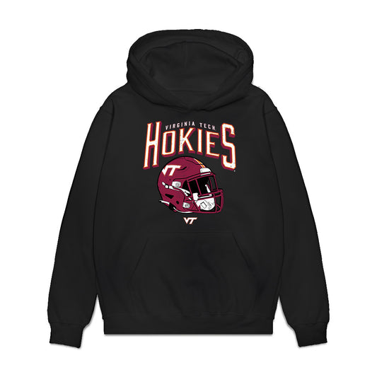 Virginia Tech - NCAA Football : Sheldon Robinson - Vintage Helmet Premium Hooded Sweatshirt-0