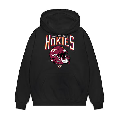 Virginia Tech - NCAA Football : Luke Stuewe - Vintage Helmet Premium Hooded Sweatshirt-0