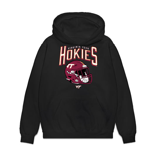 Virginia Tech - NCAA Football : Luke Stuewe - Vintage Helmet Premium Hooded Sweatshirt-0