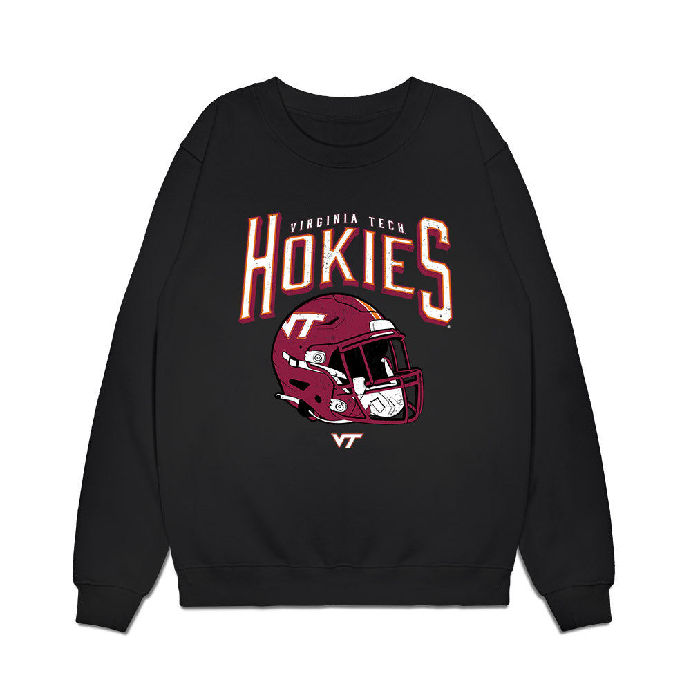 Virginia Tech - NCAA Football : Gavin Crawford - Vintage Helmet Premium Crewneck Sweatshirt-0