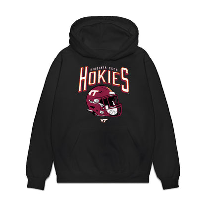 Virginia Tech - NCAA Football : Quentin Reddish - Vintage Helmet Premium Hooded Sweatshirt-0