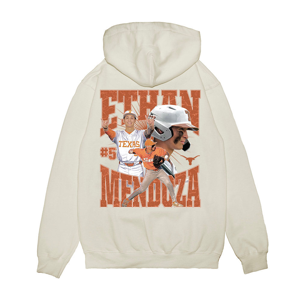 Texas - NCAA Baseball : Ethan Mendoza - Collage Premium Hooded Sweatshirt-1
