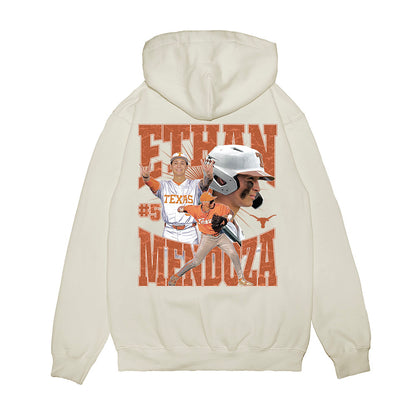 Texas - NCAA Baseball : Ethan Mendoza - Collage Premium Hooded Sweatshirt-1