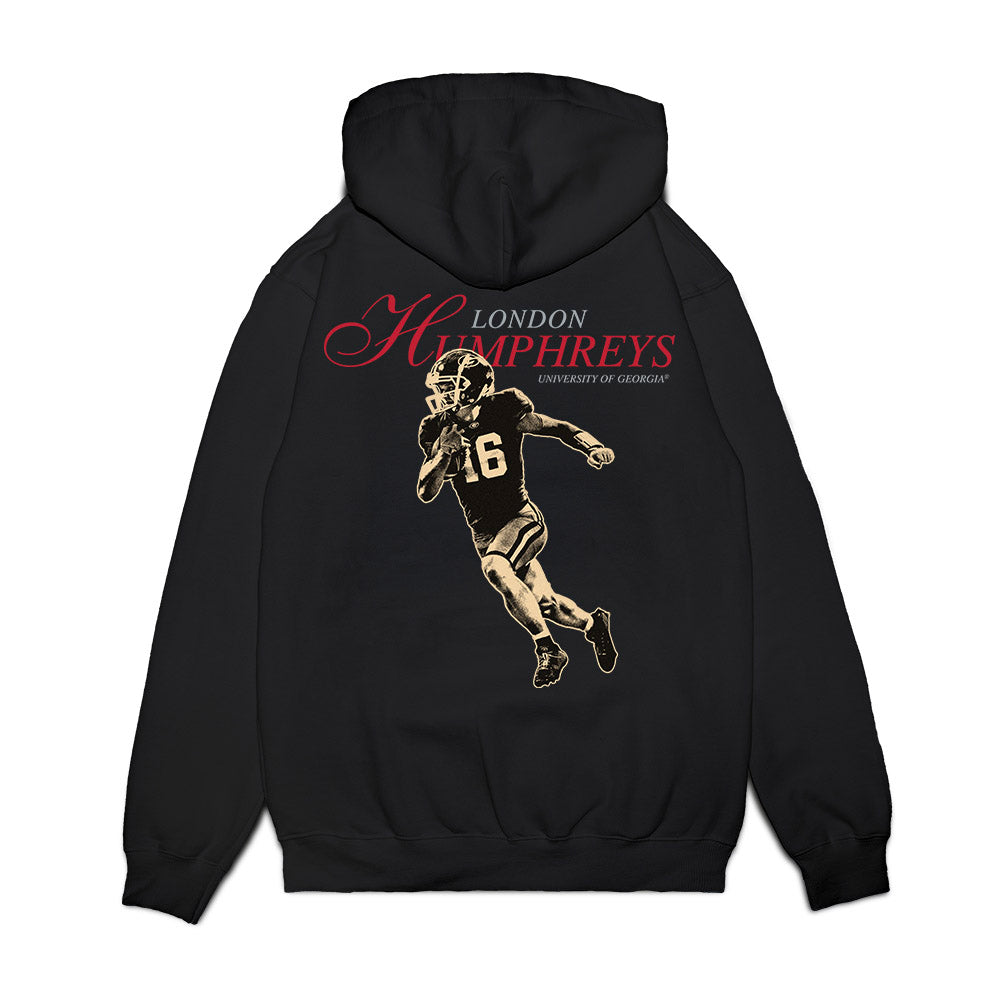 Georgia - NCAA Football : London Humphreys - Legacy Premium Hooded Sweatshirt-1