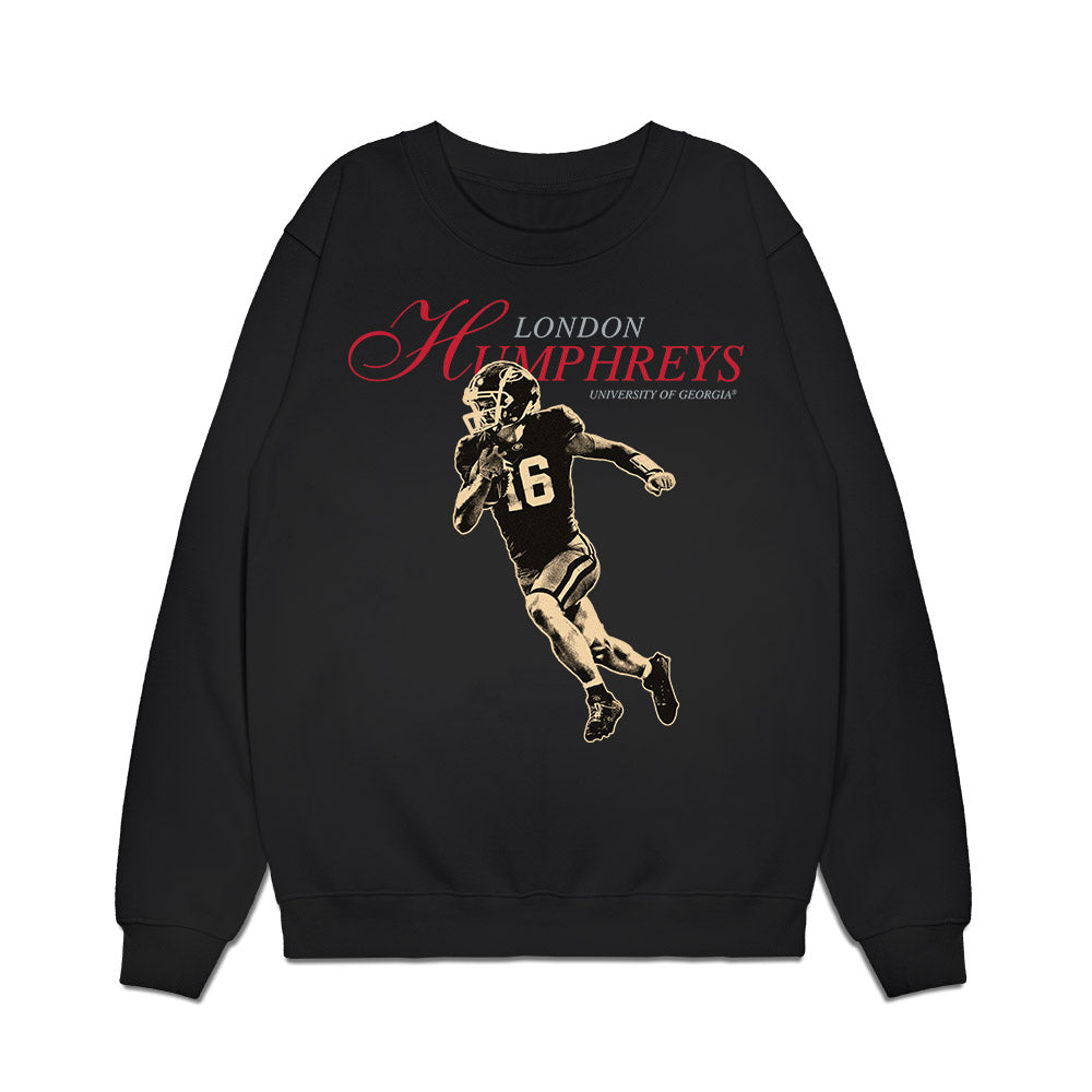 Georgia - NCAA Football : London Humphreys - Legacy Premium Crewneck Sweatshirt-0
