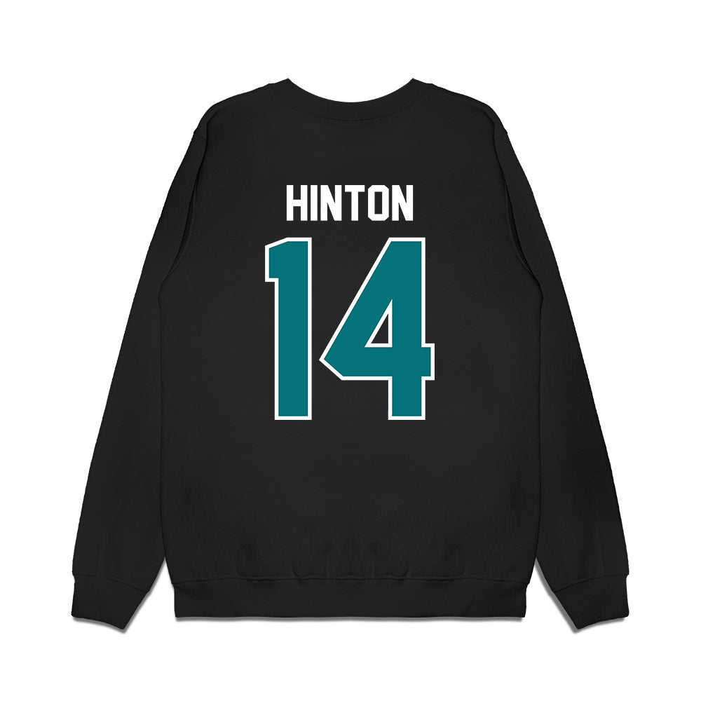 Coastal Carolina - NCAA Football : Colton Hinton - Vintage Helmet Premium Crewneck Sweatshirt-1