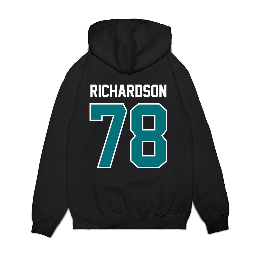 Coastal Carolina - NCAA Football : Daughtry Richardson - Vintage Helmet Premium Hooded Sweatshirt-1