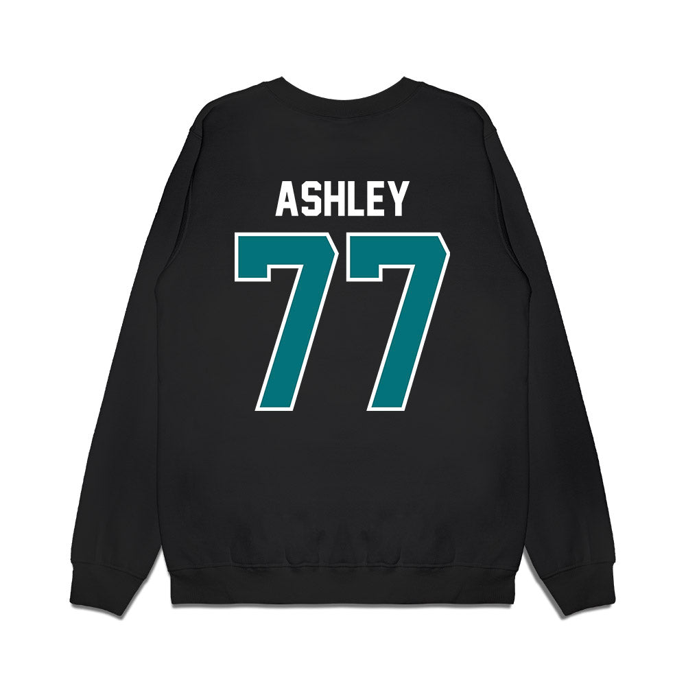 Coastal Carolina - NCAA Football : Johnathan Ashley - Vintage Helmet Premium Crewneck Sweatshirt-1