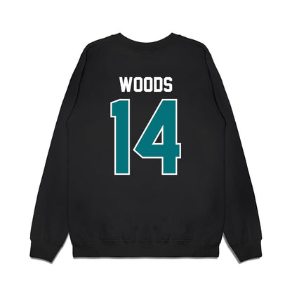 Coastal Carolina - NCAA Football : Myles Woods - Vintage Helmet Premium Crewneck Sweatshirt-1