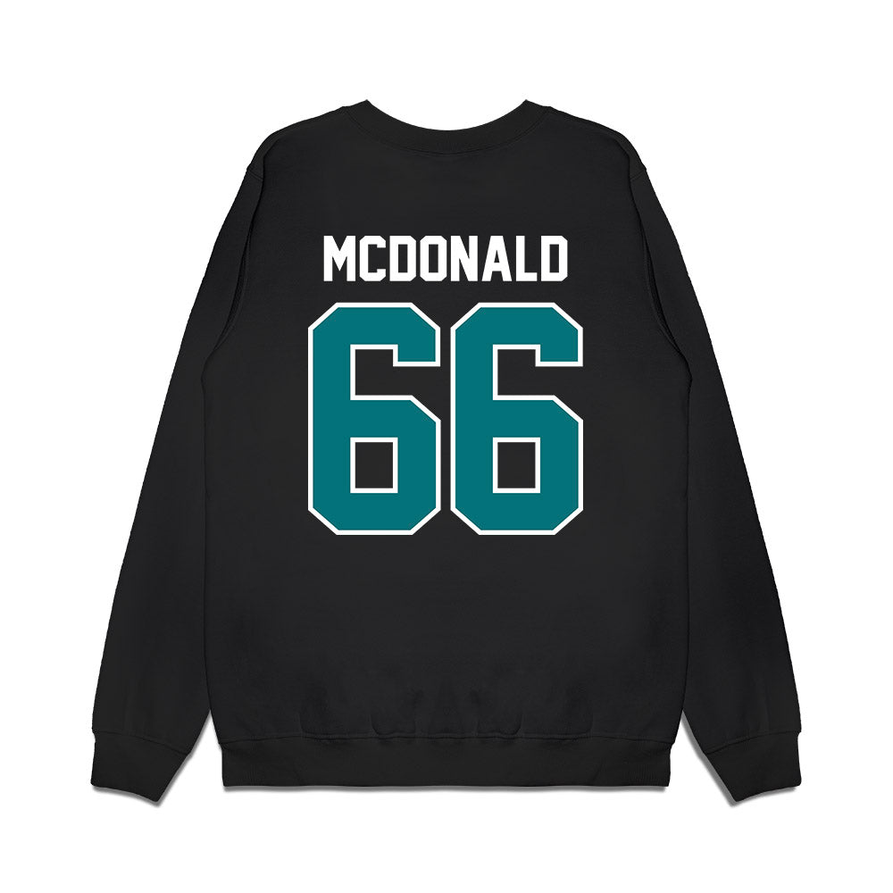Coastal Carolina - NCAA Football : Kain McDonald - Vintage Helmet Premium Crewneck Sweatshirt-1