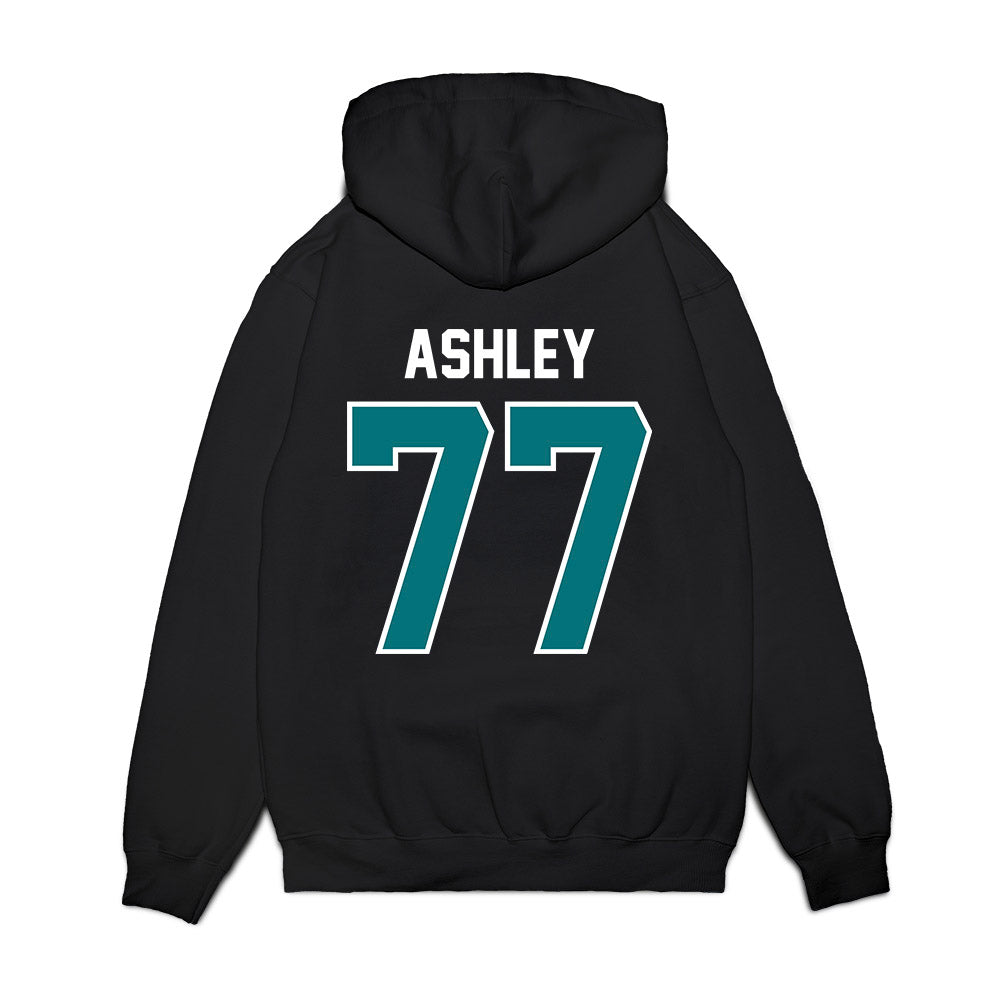 Coastal Carolina - NCAA Football : Johnathan Ashley - Vintage Helmet Premium Hooded Sweatshirt-1