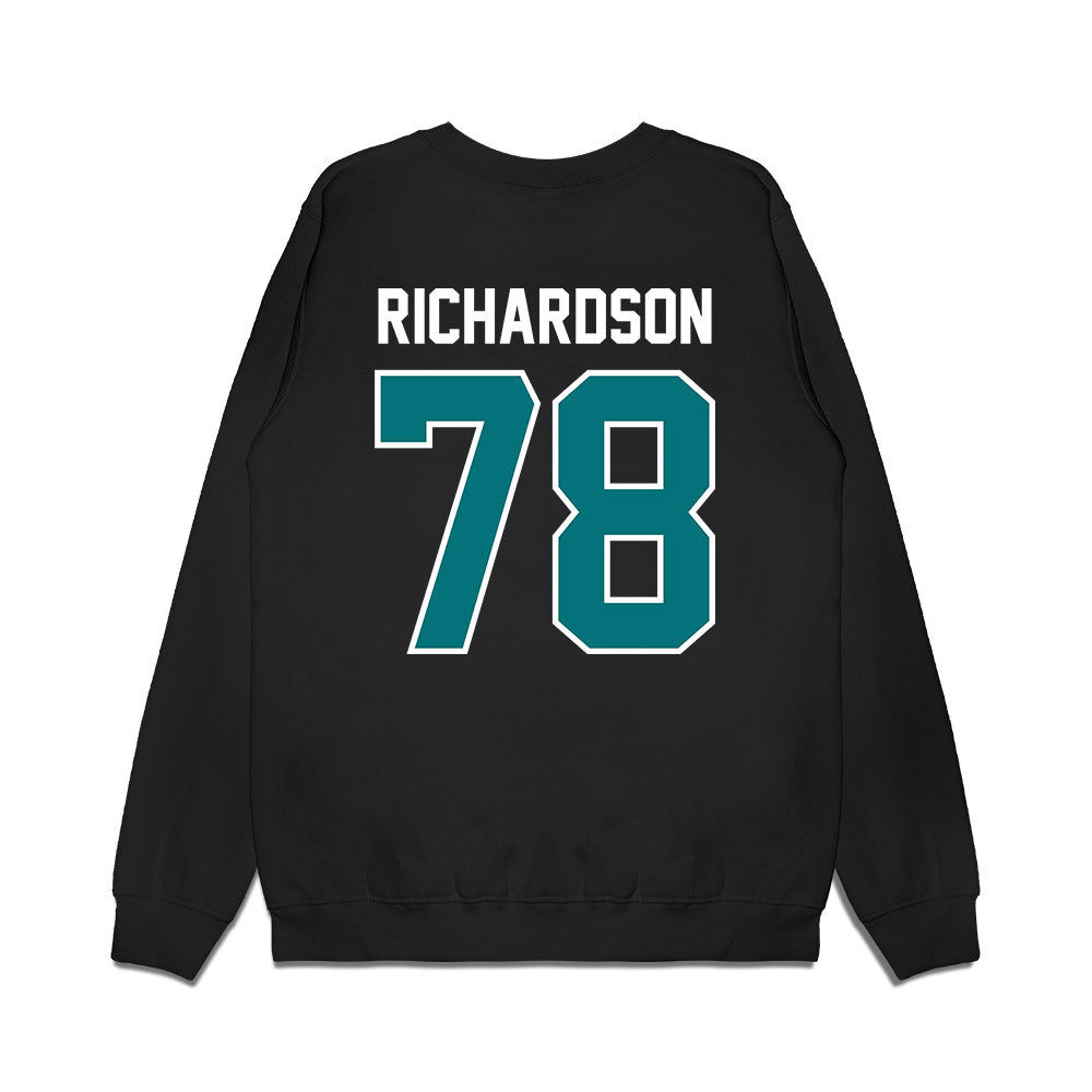 Coastal Carolina - NCAA Football : Daughtry Richardson - Vintage Helmet Premium Crewneck Sweatshirt-1