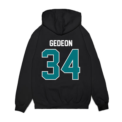 Coastal Carolina - NCAA Football : Wyatt Gedeon - Vintage Helmet Premium Hooded Sweatshirt-1