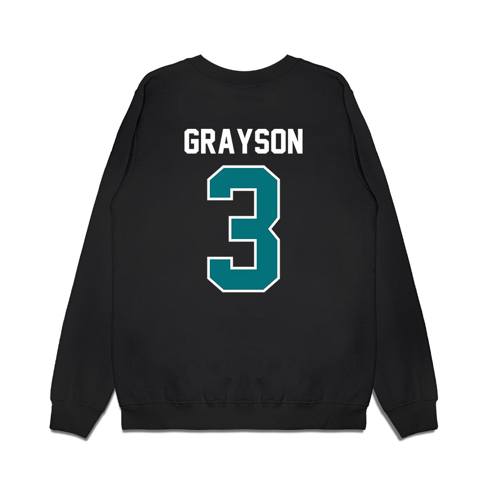 Coastal Carolina - NCAA Football : Ryan Grayson - Vintage Helmet Premium Crewneck Sweatshirt-1