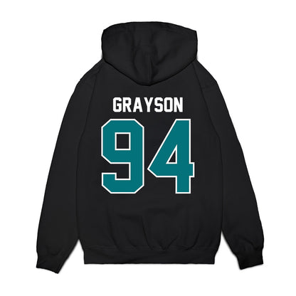 Coastal Carolina - NCAA Football : Donovan Grayson - Vintage Helmet Premium Hooded Sweatshirt-1
