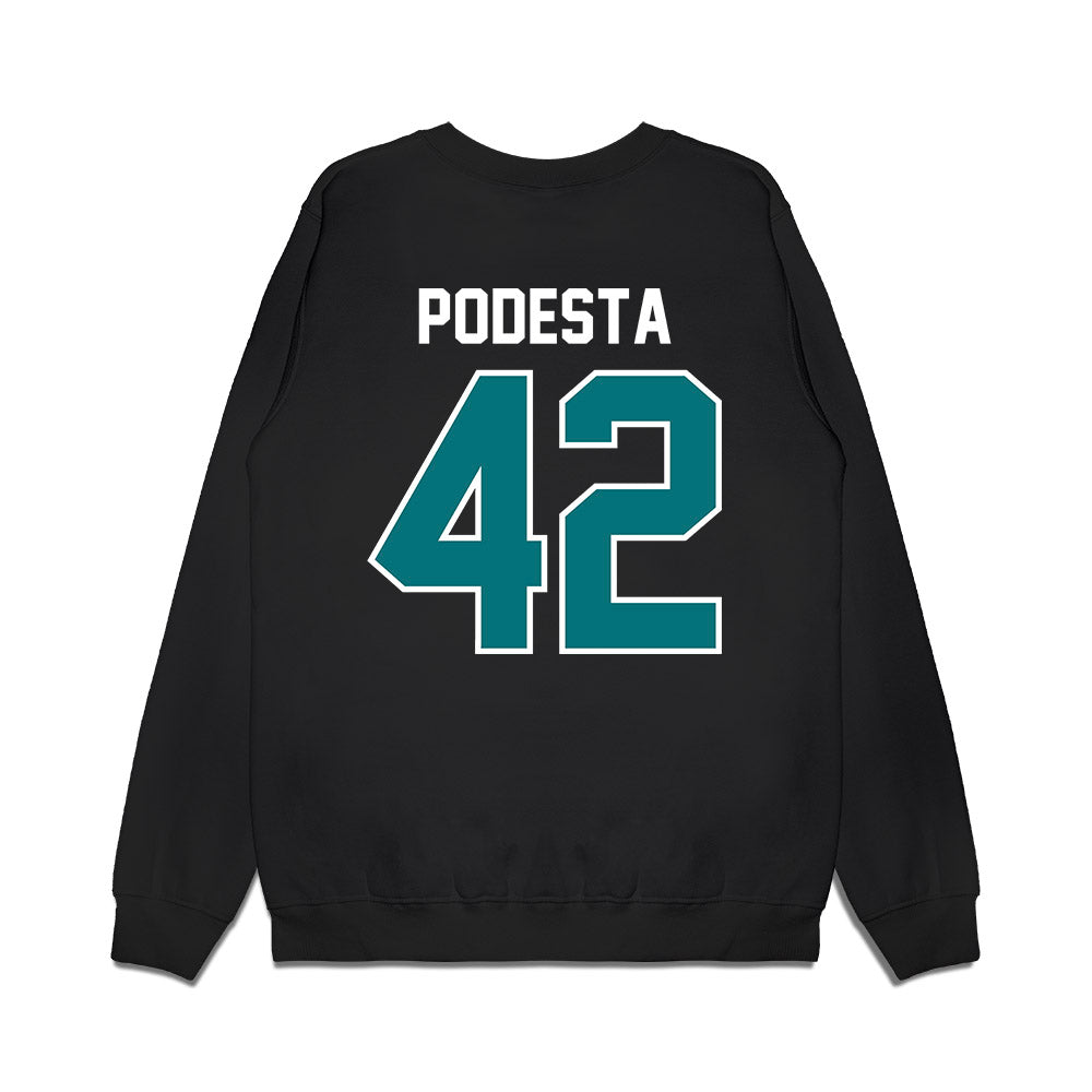 Coastal Carolina - NCAA Football : Roland Podesta - Vintage Helmet Premium Crewneck Sweatshirt-1