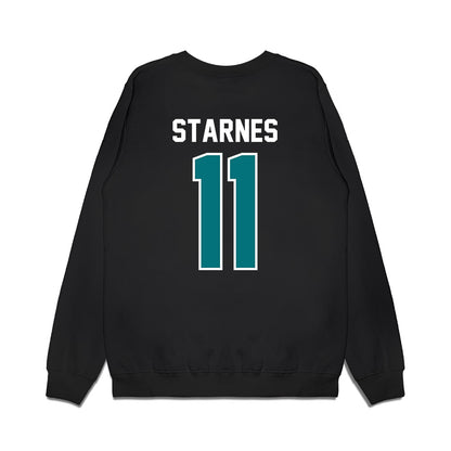 Coastal Carolina - NCAA Football : Braxton Starnes - Vintage Helmet Premium Crewneck Sweatshirt-1